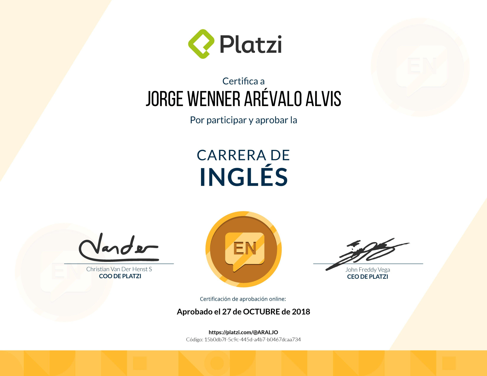Ingles Carrera